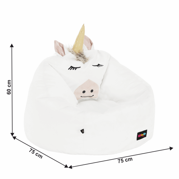 inorog-jednorozec-biela-litrov-hlavna-koty Vreća za sjedenje UNICORN